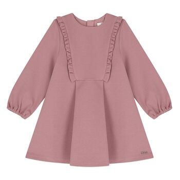 Younger Girls Pink Ruffled Dress