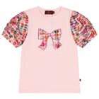 Girls Pink Ribbon Top, 1, hi-res