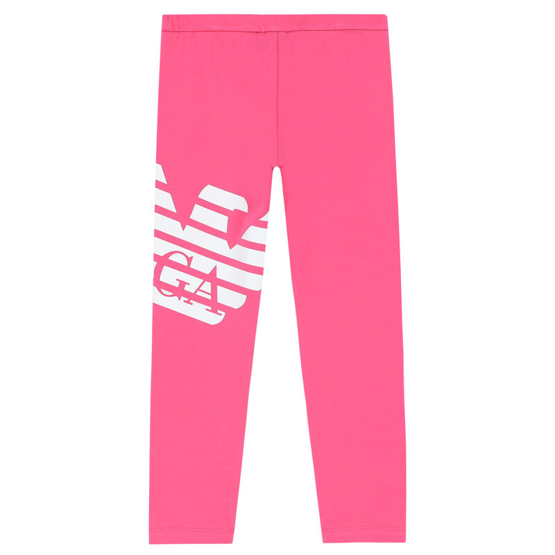 Girls Pink Logo Leggings, 1, hi-res image number null
