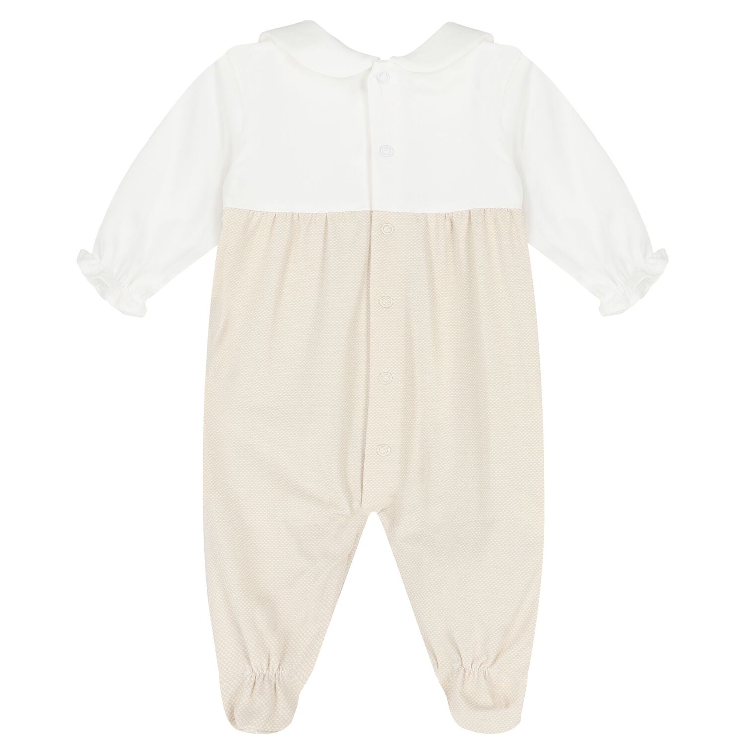 Baby Girls White & Beige Babygrows ( 2-Pack ), 3, hi-res image number null