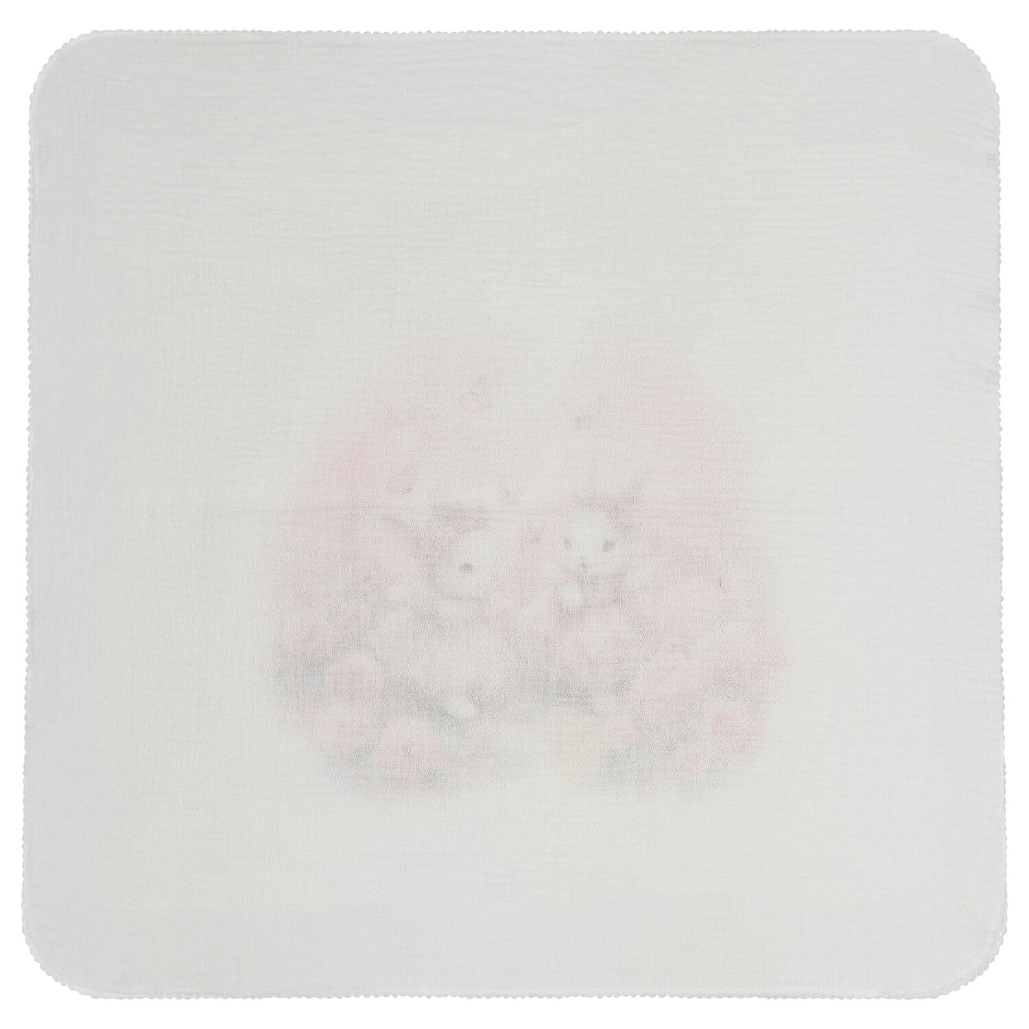 لفافة الموسلين للبنات بطبعة أرنب باللون العاجي ( قطعتين ), 1, hi-res