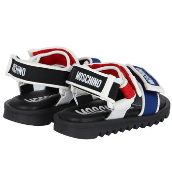 Black Logo Sandals