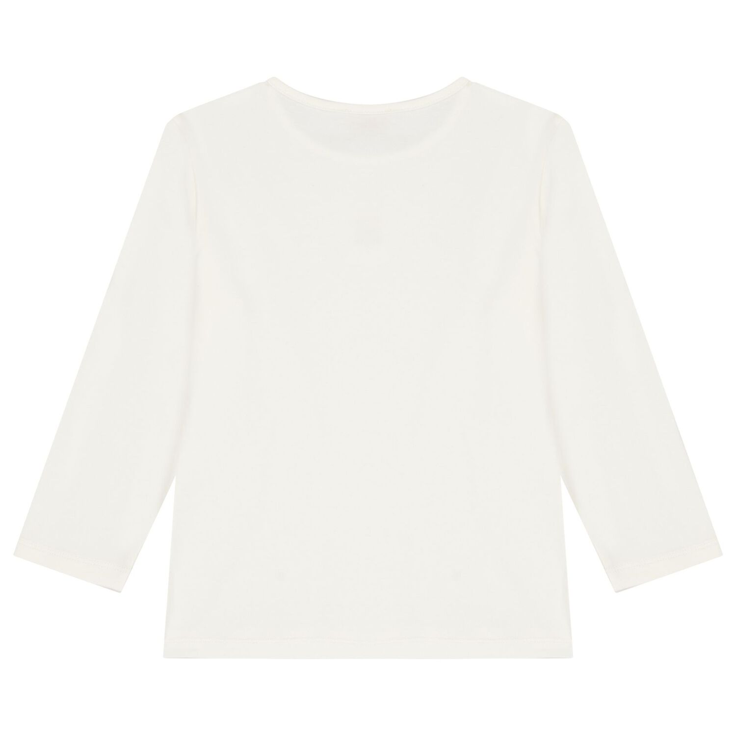 Girls Ivory Logo Long Sleeve Top, 1, hi-res