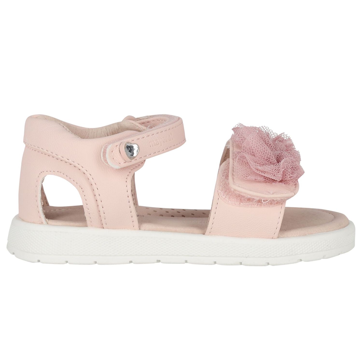 Younger Girls Pink Logo Sandals, 1, hi-res