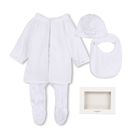 White & Beige Toile de Jouy Babygrow Gift Set, 1, hi-res