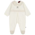 Ivory Teddy Bear Logo Babygrow Set, 1, hi-res