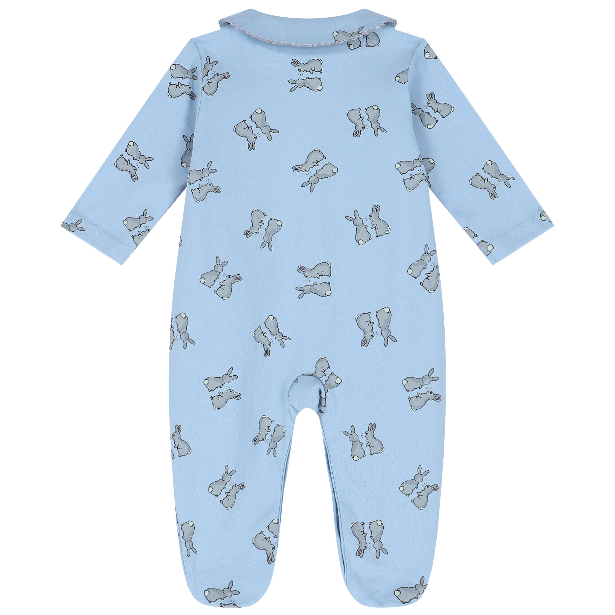 Rachel Riley Baby Boys Blue Bunny Babygrow Junior Couture