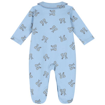 Baby Boys Blue Bunny Babygrow