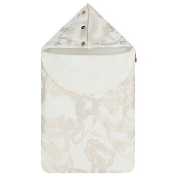 Baby Girls White & Gold Geo Map Nest