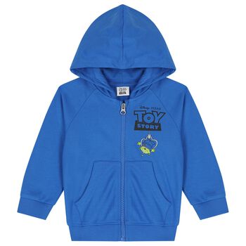 Boys Blue Toy Story Disney Hooded Zip Up Top