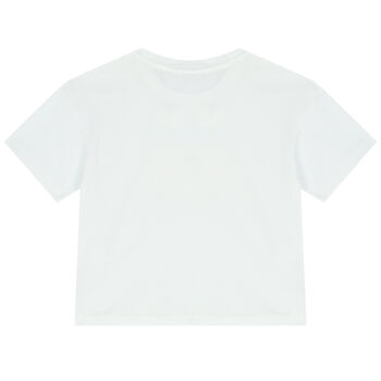 Girls White Logo T-Shirt