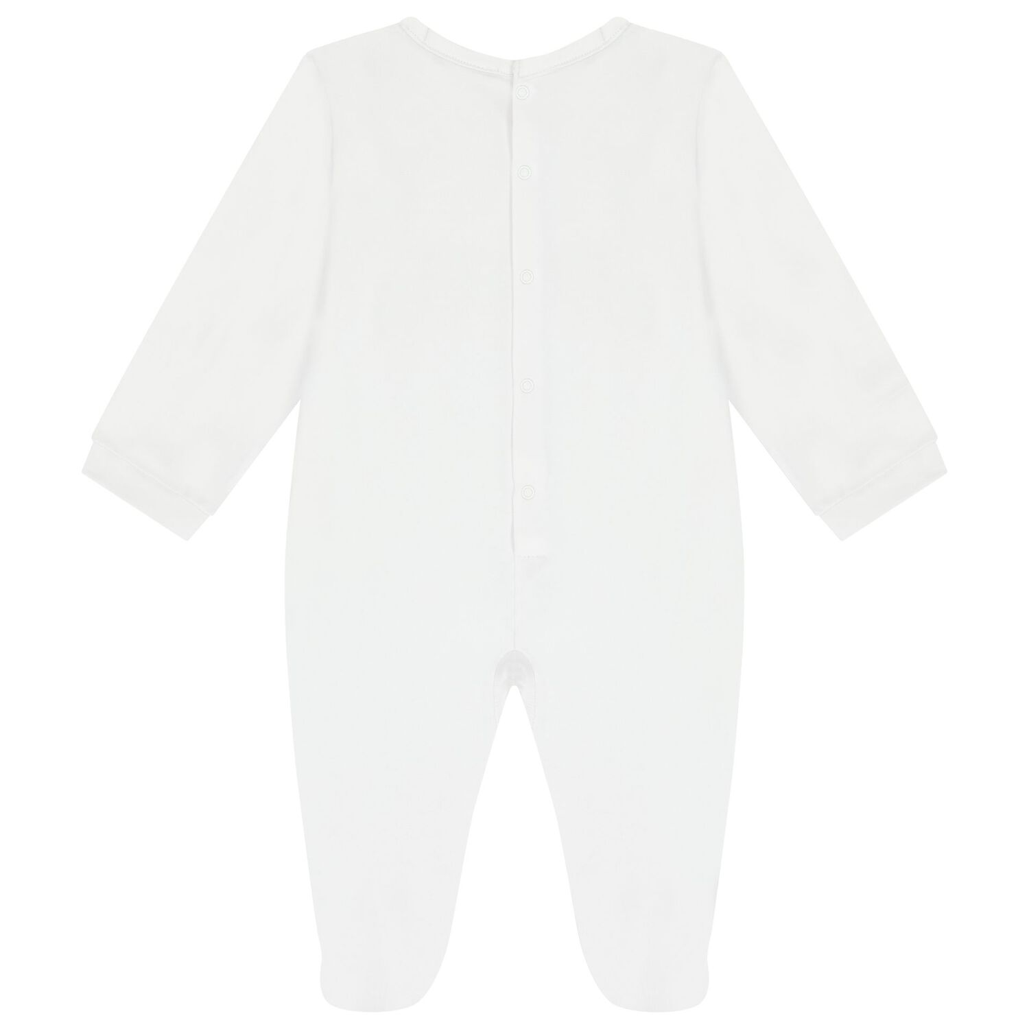 Baby Boys White Logo Babygrow, 1, hi-res image number null