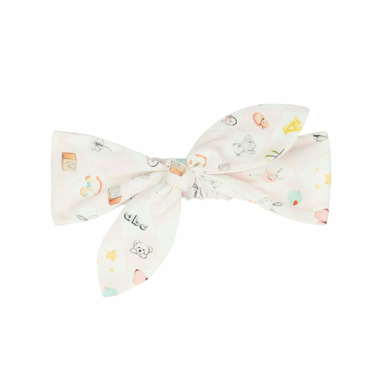 Baby Girls Pink & White Bow Headband, 1, hi-res image number null