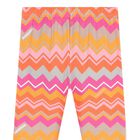 Girls Pink & Orange Zig Zag Leggings, 2, hi-res