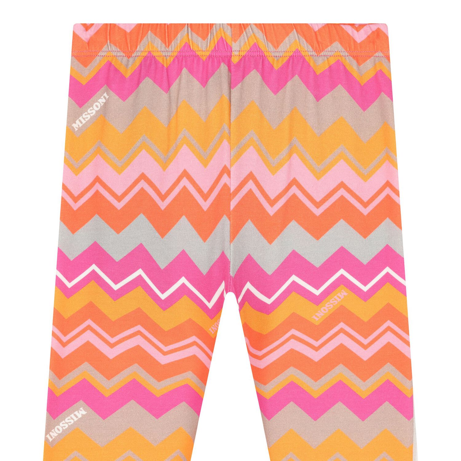 Girls Pink & Orange Zig Zag Leggings, 2, hi-res
