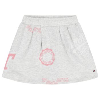 Girls Grey Logo Skirt