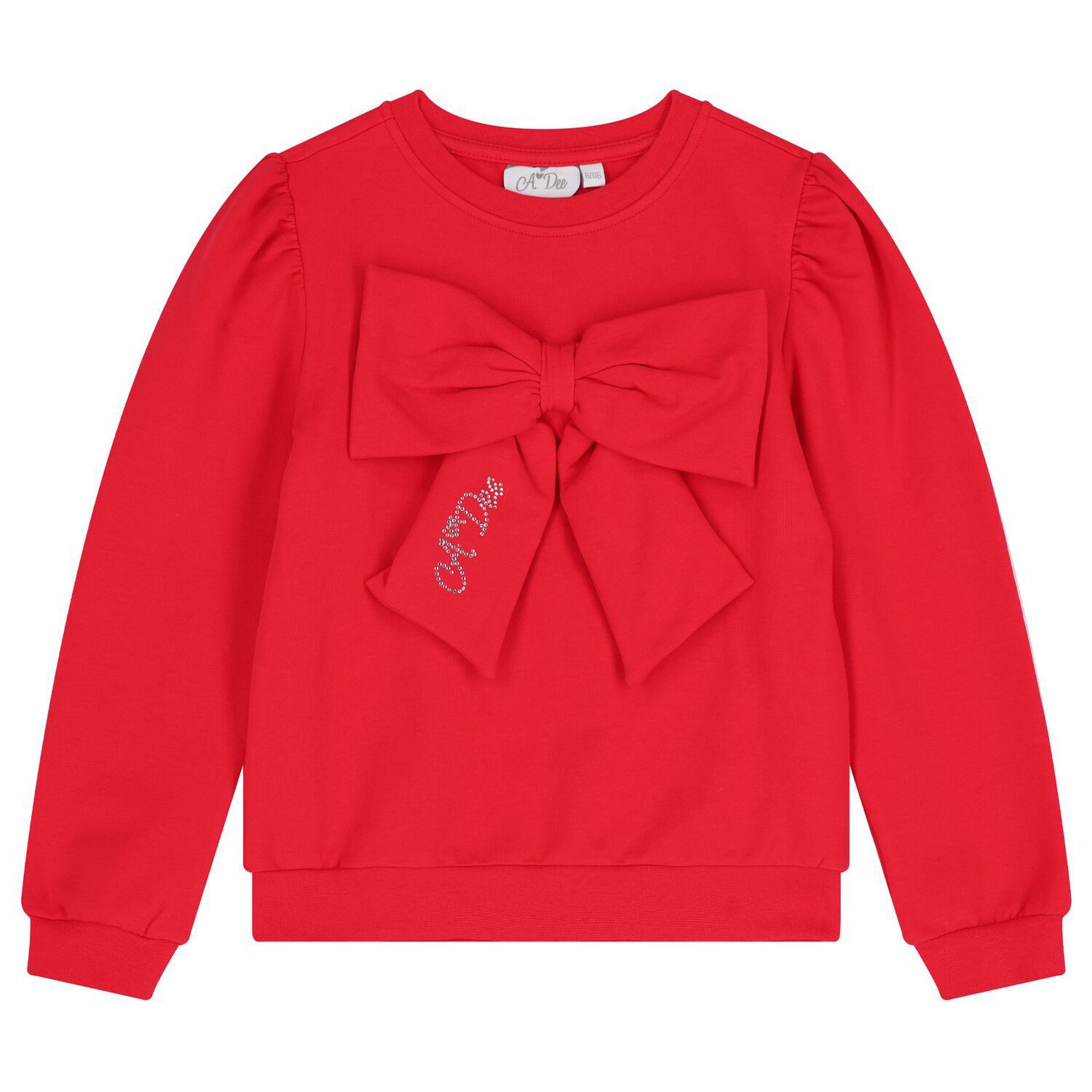 Girls Red Logo Bow Trouser Set, 1, hi-res