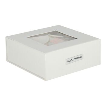 Baby Girls Ivory & Pink Floral Logo Romper Set