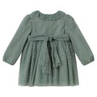 Younger Girls Green Tulle Dress, 3, hi-res