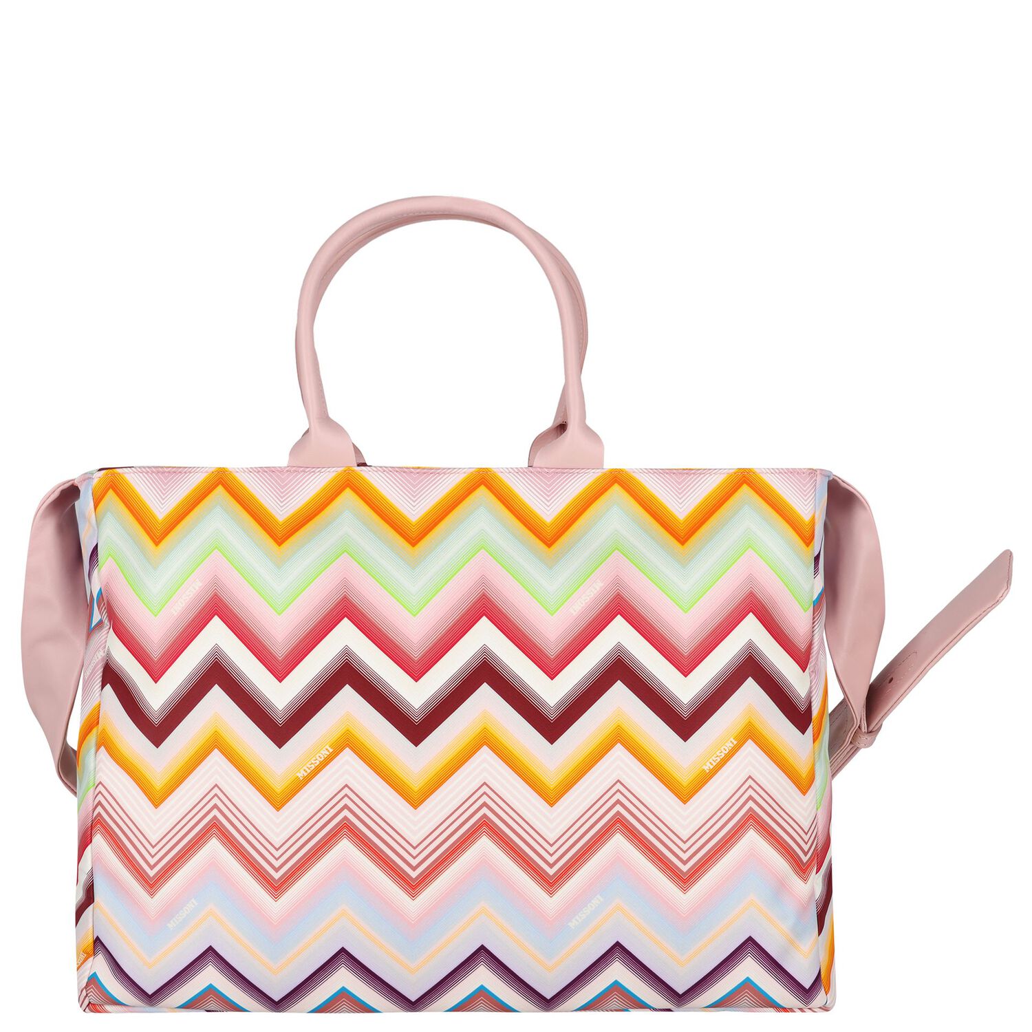 Baby Girls Pink Zig Zag Changing bag , 1, hi-res