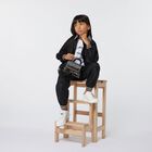 بنطلون رياضى بنات بالشعار باللون الاسود  , 1, hi-res