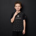 Boys Black Logo T-Shirt, 2, hi-res