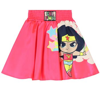 Girls Pink Wonder Woman Skirt