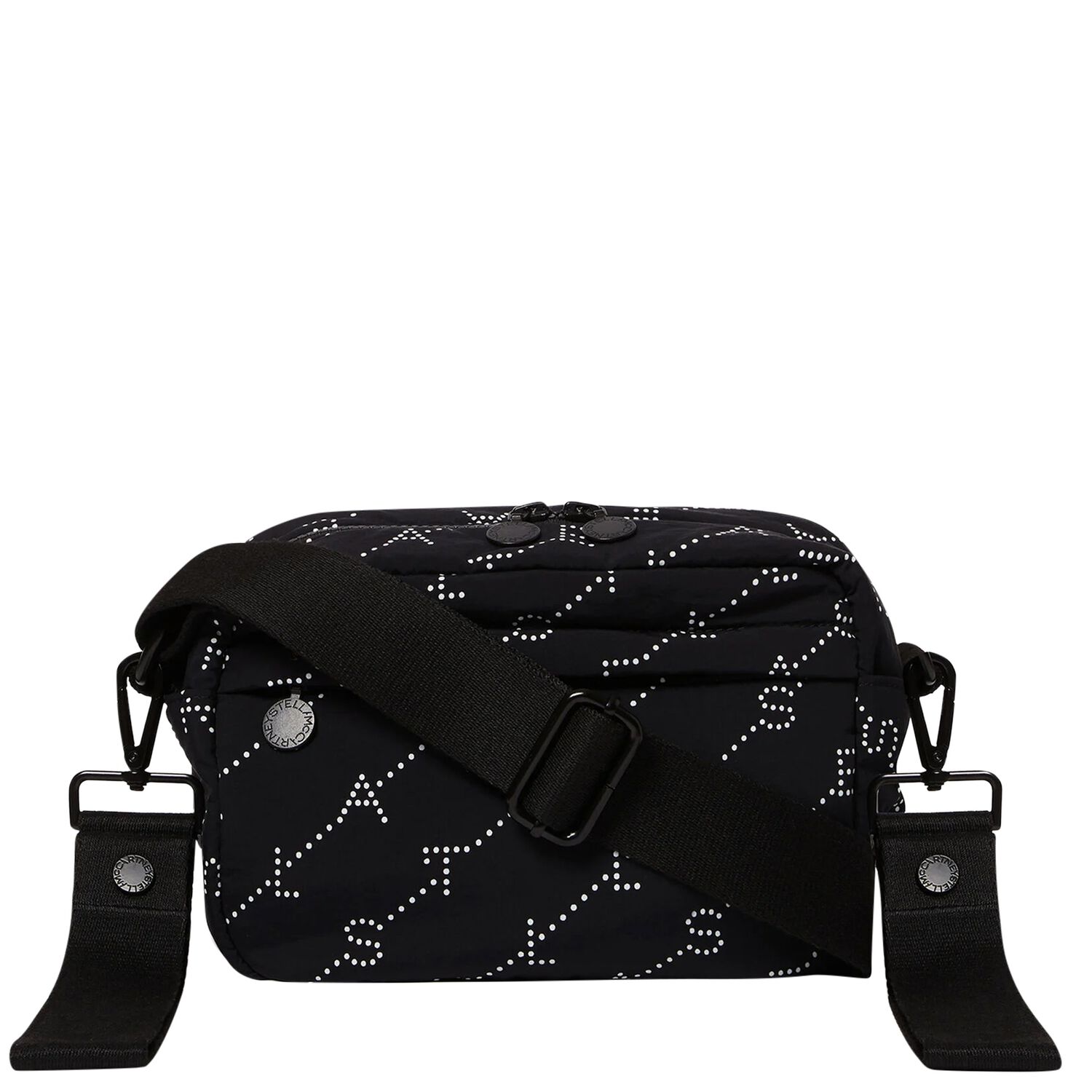 Black Logo Shoulder Bag, 1, hi-res