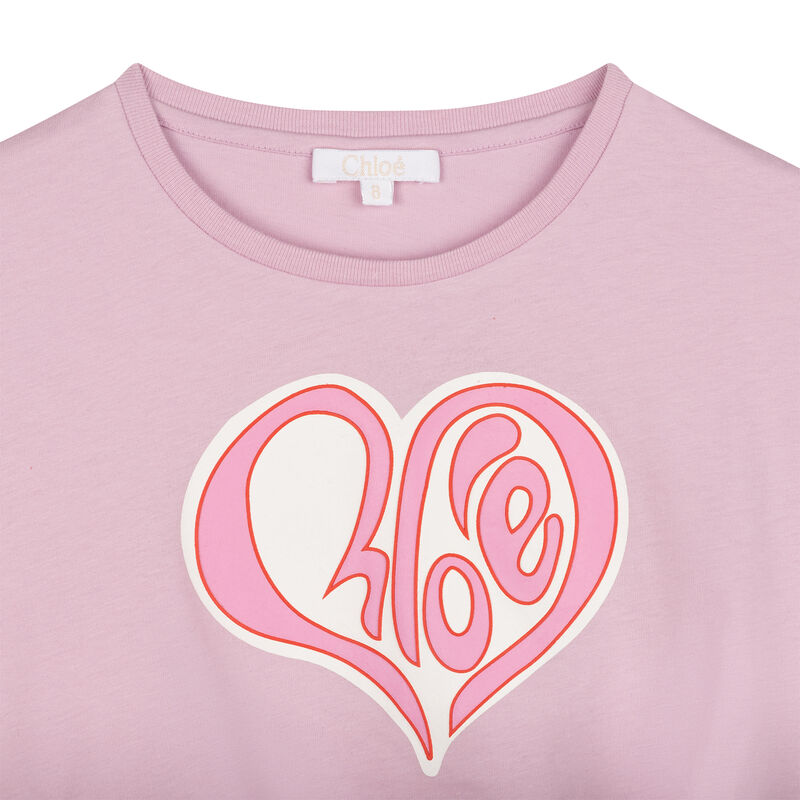Girls Pink Logo T-Shirt, 4, hi-res image number null