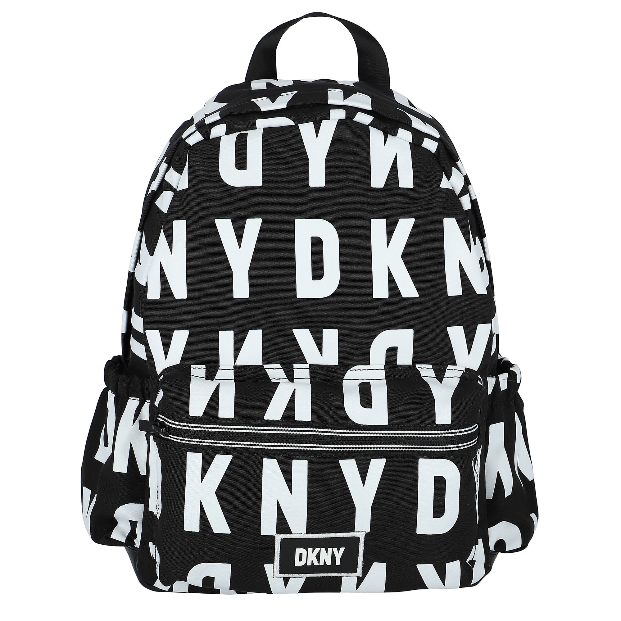 DKNY Black White Logo Backpack Junior Couture