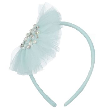 Girls Blue Tulle Headband