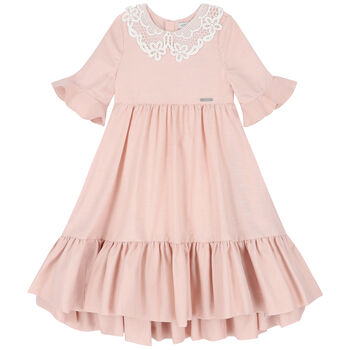 Girls Pink & Ivory Dress