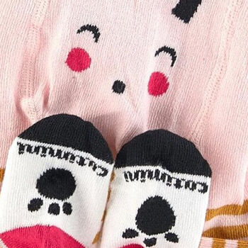 Baby Girls Pink Printed Tights