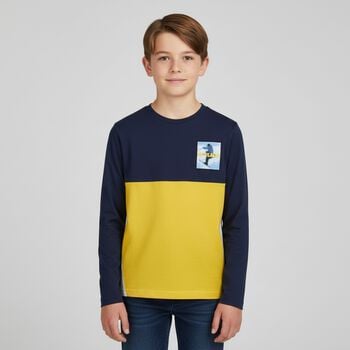 Boys Blue, Yellow & Black Long Sleeve Top ( 2-Pack )