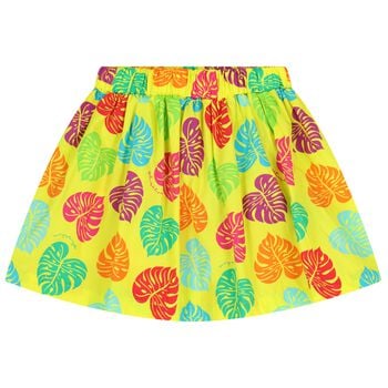 Girls Yellow Palm Leaf Skirt