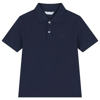 Boys Navy Blue Logo Polo Shirt