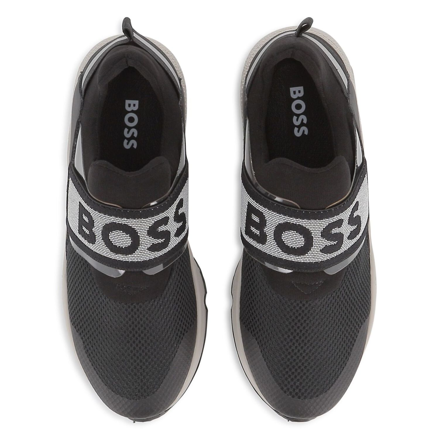 Boys Black Logo Trainers, 1, hi-res image number null