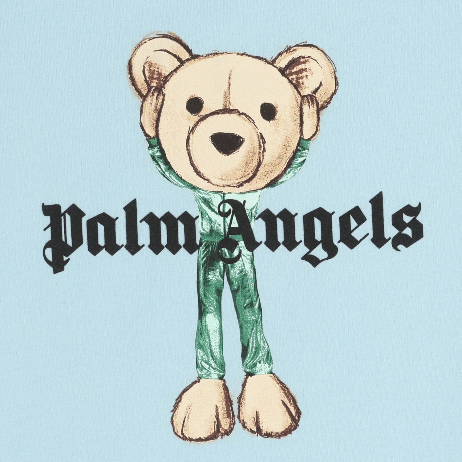 تيشيرت للأولاد بشعار دب تيدي باللون الأزرق , 3, hi-res