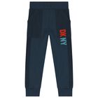 Boys Blue Logo Joggers, 1, hi-res