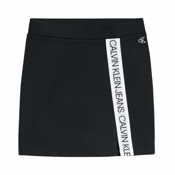 Girls Black Logo Skirt