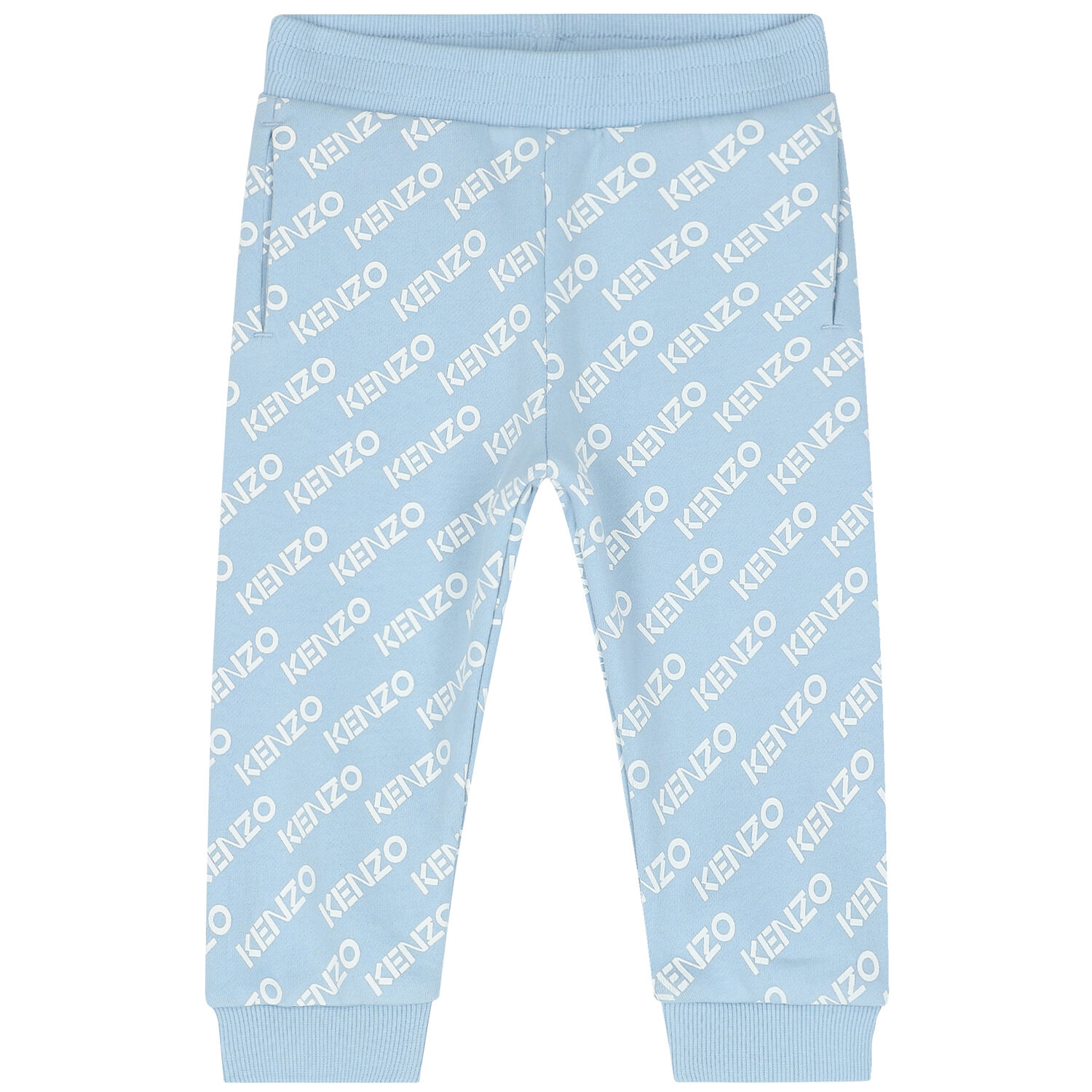 Younger Boys Blue Logo Joggers, 1, hi-res