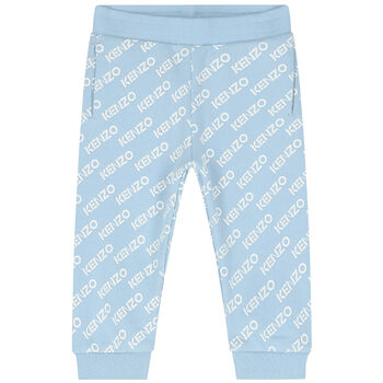 Younger Boys Blue Logo Joggers