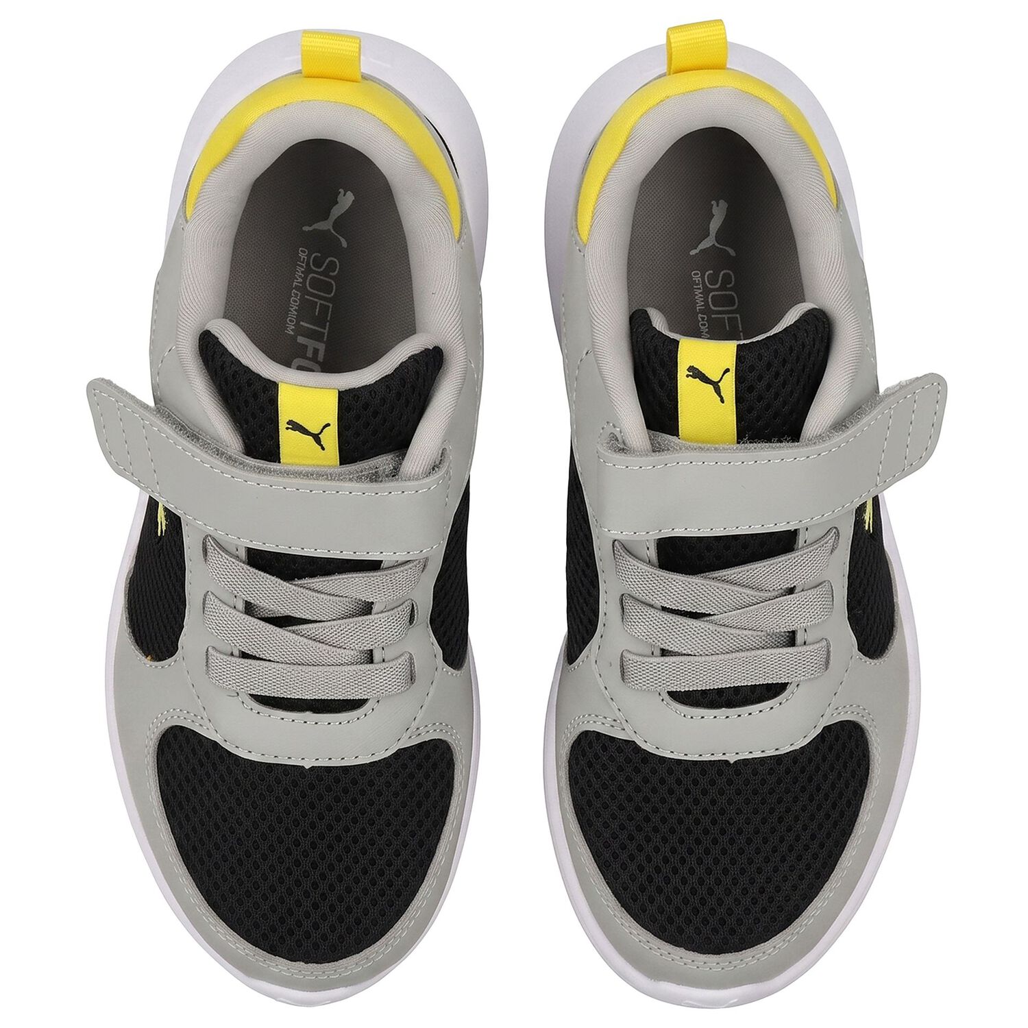 Boys Grey & Black Fun Racer 2 AC Trainers, 1, hi-res