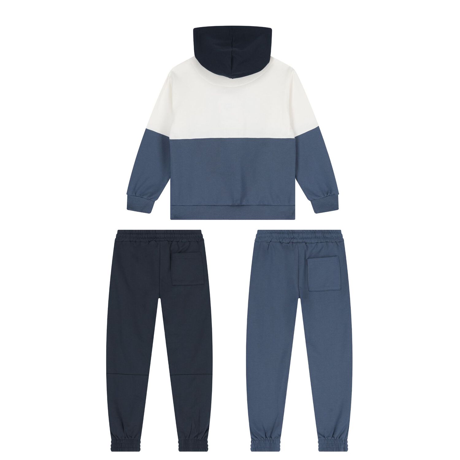 Boys Ivory & Blue Tracksuit Set ( 3 Piece ), 1, hi-res