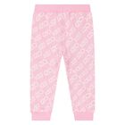 Younger Girls Pink Logo Tracksuit, 1, hi-res