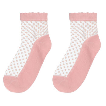 Girls Pink Tulle Socks