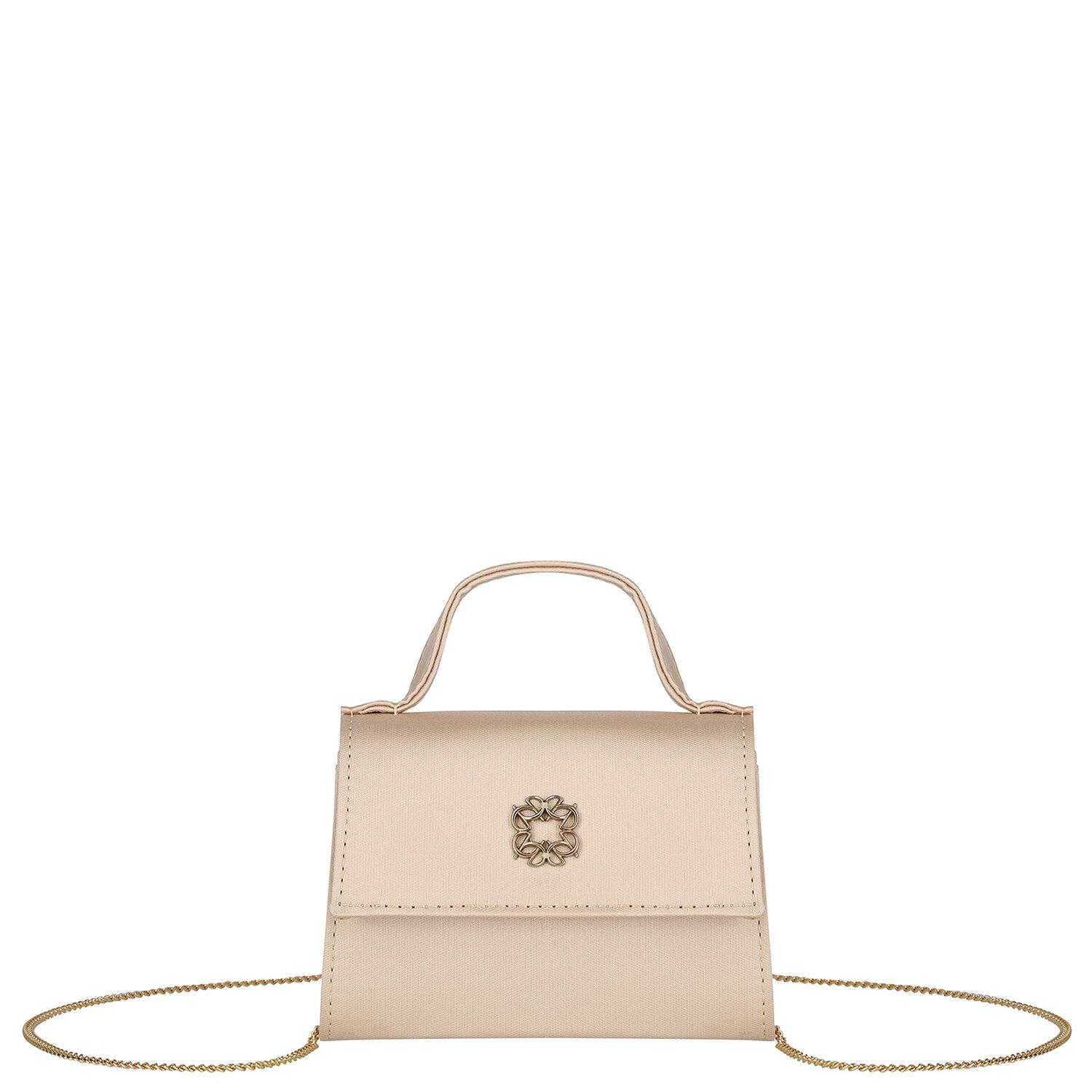Girls Beige Crepe Handbag, 3, hi-res