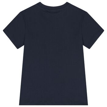 Boys Navy Blue Logo T-Shirt
