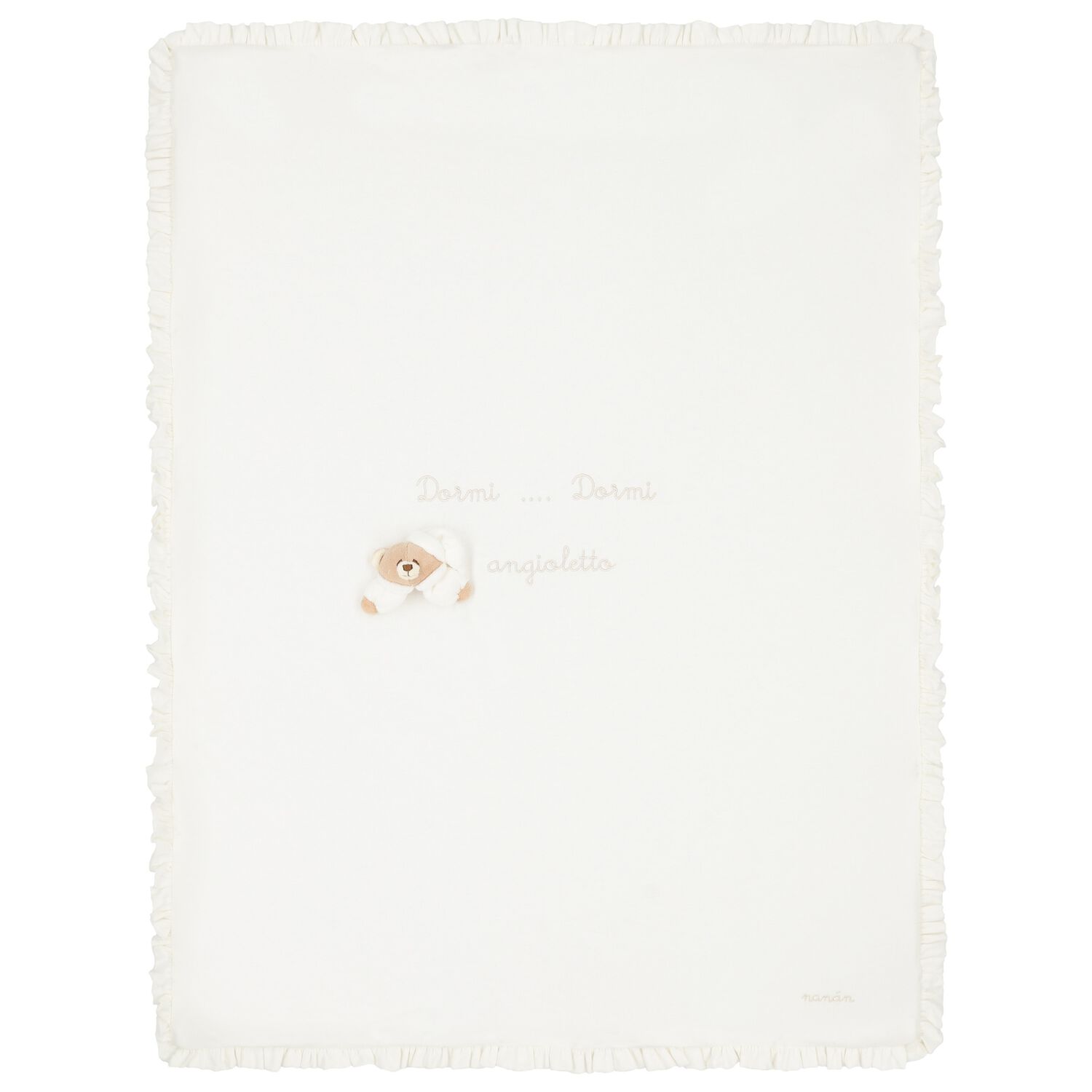 Ivory Teddy Bear Baby Blanket, 1, hi-res image number null