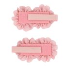 Girls Pink Tulle Flower Hairclips ( 2 Pack ), 1, hi-res